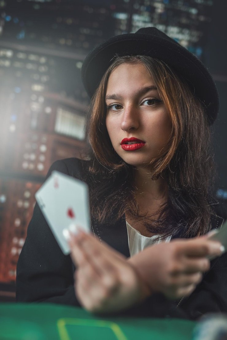 Layar studio live-dealer kiosgamer menampilkan meja blackjack dengan dealer profesional